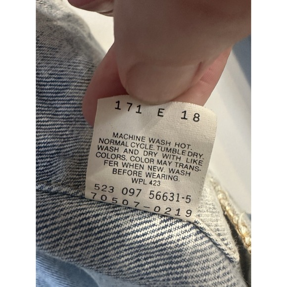 VTG 80s Levis Trucker Denim Jacket Mens Medium USA 70507-0219 Acid Wash Wash - Picture 6 of 8